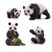 Hand Painted Realistic Panda Figures Toys Set 4 Pieces