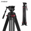 Andoer XTK-8018 Fotografía Profesional Soporte De Trípode Aleación De Aluminio Con Panorama De 360 ° Líquido Hidráulico Cabeza Del Tazón Forma De Herr