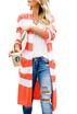 Long striped cardigan