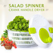 Smile Mom D650 Escurridor De Ensaladas Secador Manual De Lechuga Manivela Tapa De Bloqueo Para Ensalada De Frutas Y Verduras