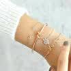 Cadena de la mano de NeillieN popular nudo de triángulo letras de AMOR pulsera de cactus combinación de personalidad pulsera traje brazalete 5pcs