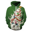 AOWOFS Christmas New 3D Digital Printing Large Size Mens Hoodies Parent-child Sweater Kids pullover Womens hoodie QYDM175-TZ026