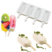 Molde Para Helado De Silicona Moldes Para Paletas De Hielo Cubo De Hielo Con Bandeja De Palos Congelado Con Hielo