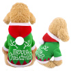 Sudadera Con Capucha De Algodón Coral Para Mascotas Letras De Navidad Impresas Tops Cálidos Con Capucha Para Perros Gatos