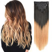 BHF Hair Clip in Extensions Real Human Hair Straight 100 Remy Human Hair Extensions 20inches