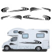 Calcomanías De Gráficos De Dos Bandas De RV Para Automóvil Pegatinas De Automóviles Gráficos De Vinilo Para Caravana Travel Trailer Camper Van