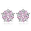 Cubic Zirconia Flower Stud Earrings For Women Lovers Xmas Gift Fashion Jewelry Luxury Noblest Accessories WHE270
