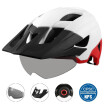 Casco De Bicicleta De Montaña Con Visera Desmontable Gafas Desmontables Ultraligero MTB Ajustable Ciclismo Casco De Bicicleta Hombres Mujeres Deportes