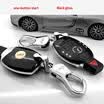 Accesorios para el automóvil Capa superior Carcasa de cuero Funda de llave para el coche Benz Cubierta de la llave Llavero del coc