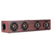 W8 Red Wood Grain Bluetooth Speaker Bluetooth 42 Four Louderspeakers Super Bass Subwoofer Hands-free with Mic 35mm AUX-IN TF Car