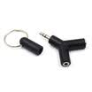 35mm en forma de Y Estéreo Jack Audio Auriculares Conector Adaptador Llavero Divisor para iPhone 6 5 Android PC MP3