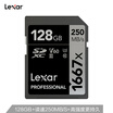 Lexar 128GB high speed SD memory card U3 V60 memory card read 250MBs Write 90MBs SLR camera ideal companion 1667X MLC particles