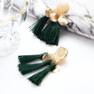 Bohemian style earrings&earrings with overstated alloy resin tassels