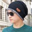 Men winter hat fashion knitted hats Fall Hat Thick&warm&Bonnet Skullies Beanie Soft Knitted Beanies Cotton