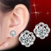 Flower Cubic Zirconia Stud Earrings For Women Ear Studs Fashion Jewelry Lovers Gift Classic Simple WHB83