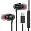 PTM M4 Wired Headphones In-Ear Earphones Type-C Interface Metal Headsets Line Control With Mic for MI 6 Note 3 MIX 2 for LE 2