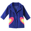 Winter Long Sleeve Quilted Linner Blue Dress Woolen Trench for Girls Warm Children outwear Coats