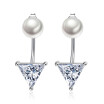 Trangle Stud Earrings For Women Classic Fashion Anniversary Jewelry Lovers Gift Female Ladies Party Accessories WHJ61