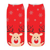Christmas Funny Socks Women 3D Cartoon Funny Christmas Crazy Cute Amazing Novelty Print Ankle Socks