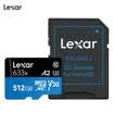 Lexar 512GB Read 100MBs Write 70MBs TF Card Micro SDXC Class10 UHS-I U3 V30 A2 High Speed ​​Memory Card 633x