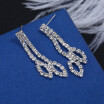 Bridal Jewelry Two Piece Set Rhinestone Peacock Earrings Necklace Cup Chain Luxury Jewelry Sets For Women