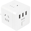 Etman ETM-MF-01043USBDW 3USB Multi-function Charging Conversion Plug One Turn Four Home Rubiks Cube Socket Power Converter