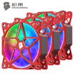 ZEAGINAL Star ZS-12032R Red Metal Radiator Chassis Fan Triple Pack