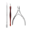 381016Pcs 4 Specification Stainless Steel Manicure Pedicure Set Nail Clipper Cutter Pimple Needle Scissor Tweezer Earpick Black