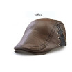 Leather Mens cap with personalized perforated bandage design