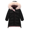 2018 New Children Thick Warm Winter Down Jacket for girl clothes long Hooded Outerwear Coats Kids parka Parent-child clothing