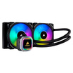 USCORSAIR H100i RGB PLATINUM Dual Fan Integrated Water Cooling Radiator 240 Cold Row RGB Light Effect PWM Fan