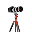 Fotopro x aircross 1C Air No 1 with PTZ professional outdoor portable carbon fiber tripod matte orange