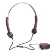 Bone Conduction Headsets Wired Headphones Sound Pick-up AUX IN Brown