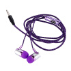 35mm Wired Headphone In-Ear Headset Stereo Music Smart Phone Earphone Earpiece In-line Control Hands-free with Microphone Purple