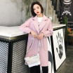 Woollen outerwear womens long - cut 2018 new autumn winter chic cocoon - shaped woolen overcoat