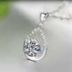 Cubic Zirconia Water Drop Pendant Necklaces For Women Korea Trendy Jewelry Fashion Accessories Classic Gift 64