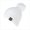 Children Warm Winter Wool Knit Beanie Fur Pom Bobble Beret Hat Crochet Ski Cap