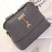 Fashion Women Plaid Pattern Small Deer Pendant Shell Shoulder Handbag