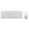 Shuangfeiyan A4TECH F1010 ultra-thin fashion keyboard&mouse wired set office home laptop keyboard mouse suit ivory white
