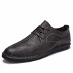 Mens Casual Shoes Fashion Leather Shoes Lace Up Shoes For Men Light Man Shoes Brown Black Gery Size 39-44