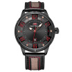 Bofute Male Watches Business Watch Fashion Japanese Quartz Movement Calendar Waterproof Genuine Leather Watchband 0012g