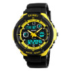 SKMEI 5ATM Resistente Al Agua Dual Time Moda Hombres LCD Digital Cronómetro Cronógrafo Fecha Alarma Casual Reloj De Pulsera Deportivo 2 Time Zon