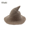 Witch Hat Diversified Along The Sheep Wool Cap Knitting Fisherman Hat Female Fashion Witch Pointed Basin Bucket for Halloween