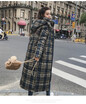 Winter2018 winter cotton-padded jacket womens long style thick plaid hat&hat fashionable down cotton-padded jacket thick coat