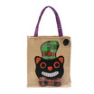 Halloween Linen Candy Bag Trick or Treat Kids Candy Bucket Handbag with Handle Halloween Party Costumes Supplies Decoration--Pump