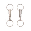 2 Pcs Detachable Pull Apart Key Rings Keychains Double Rings Design Quick Release Key Chain