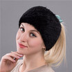 New quality Winter New Mink Scarf Women Real Mink Fur Hat Knitted Mink Fur Headband Muffler Ring Russian Elastic Neckerchief
