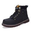Mens Boots Genuine Leather Martin Boots Casual High Cut Shoes For Men Yellow Black Brown Size 35-46