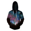 Aowofs New Mens 3D Printed Zipper Hoodies Womens Hooded Sweater Suede Inside BLL029