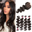 Unice Hair Icenu Series Malaysian Body Wave Hair 4 Bundles With Lace Closure Middle Part Human Hair Extensions